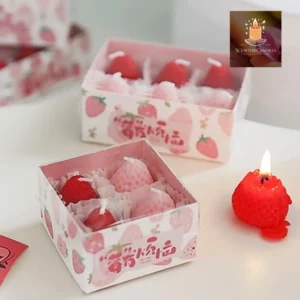 Strawberry-shaped Art Room Scented Candle Set