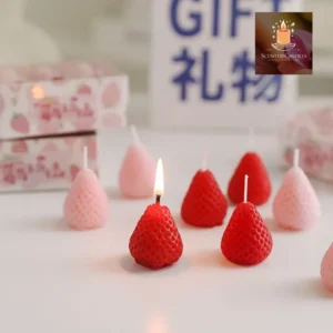 Strawberry-shaped Art Room Scented Candle Set