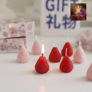 Strawberry-shaped Art Room Scented Candle Set