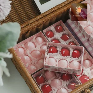 Strawberry-shaped Art Room Scented Candle Set