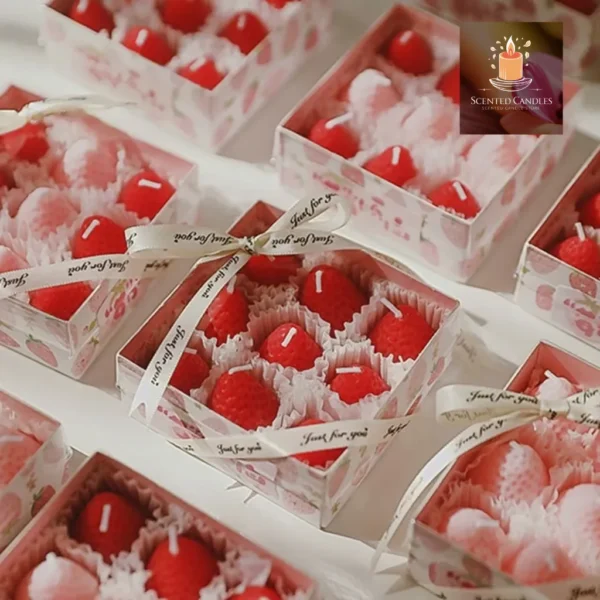 Strawberry-shaped Art Room Scented Candle Set