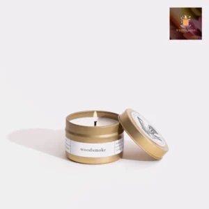 Gold Travel Woodsmoke Candle